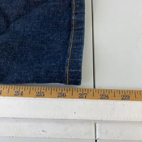 DKNY Jeans Straight Leg Women's 6 Blue Dark Wash Denim Mid Rise - Picture 8 of 9